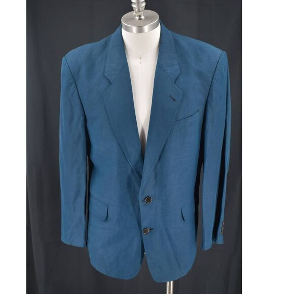 Rene Lezard Other - Rene Lezard Dark Teal Two Button Single Breasted Blazer Jacket - 40 R